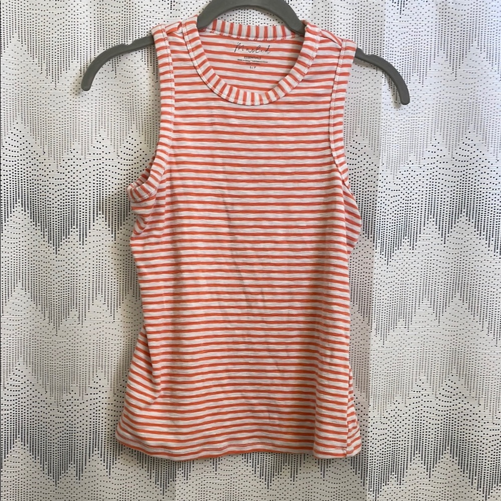 Madewell Women's Striped Pink Tank Top